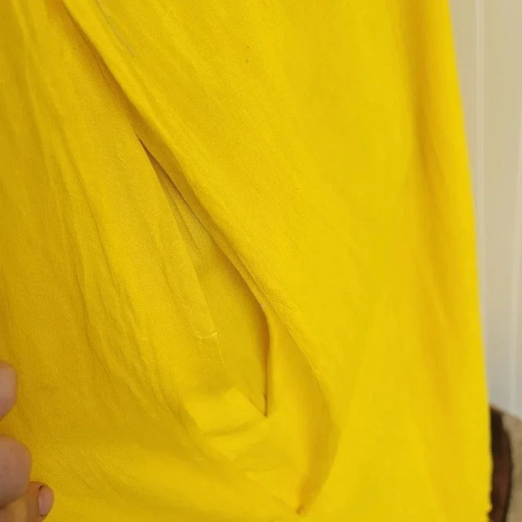 Colors of India Dress Womans Long Sleeveless Free Size Yellow Fringe Maxi Layere - Picture 4 of 12